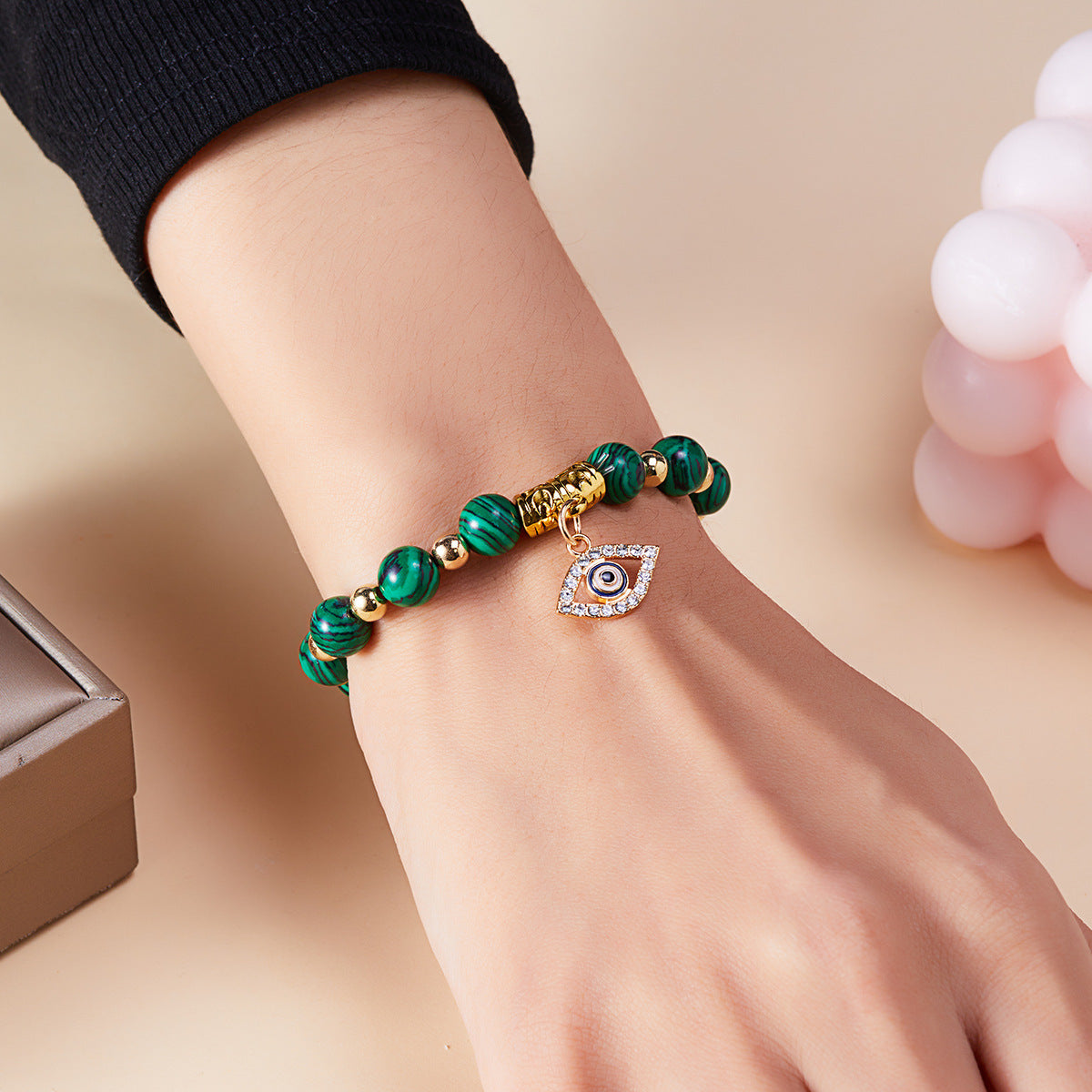 Wholesale Evil Eye Natural Stone Beads Bracelet