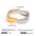 Wholesale  18K gold stainless steel gold and silver color matching hollow ring