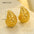 Wholesale  18K gold water drop texture stainless steel irregular earrings