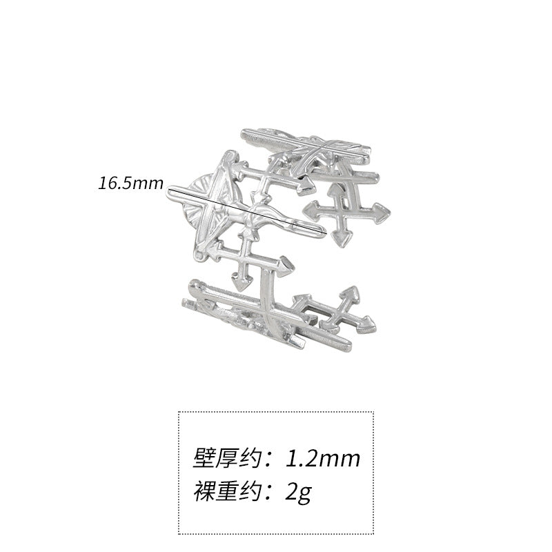 Wholesale titanium steel crown opening non-fading niche ring