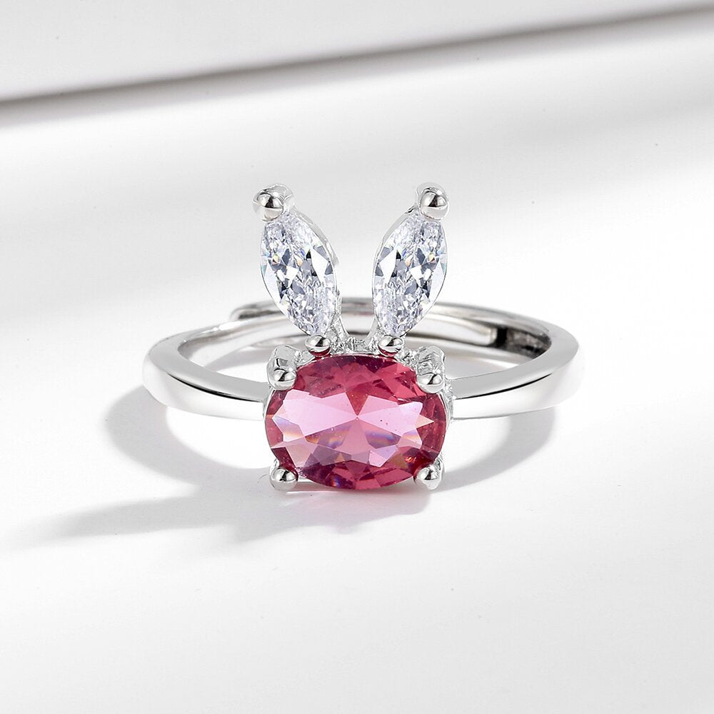 Wholesale Rabbit Zircon Adjustable Opening Copper Earrings ACC-RS-BLX002