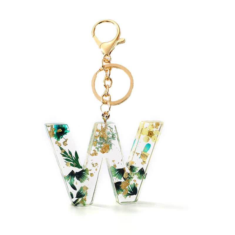 Wholesale Resin English letter keychain