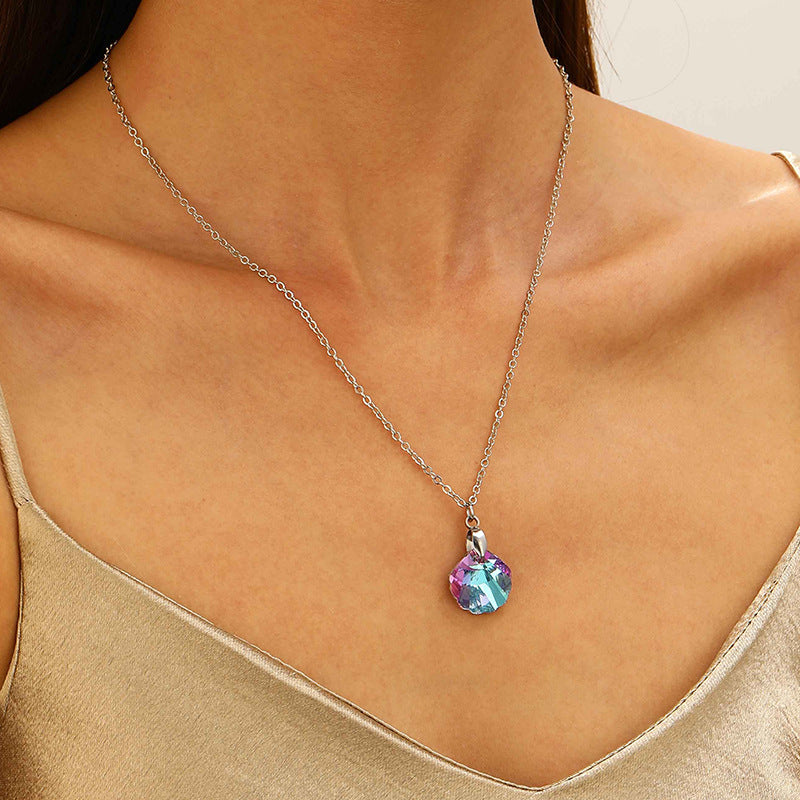 Wholesale Blue Wave Sun Drop Pendant Necklaces ACC-NE-ChengJing003