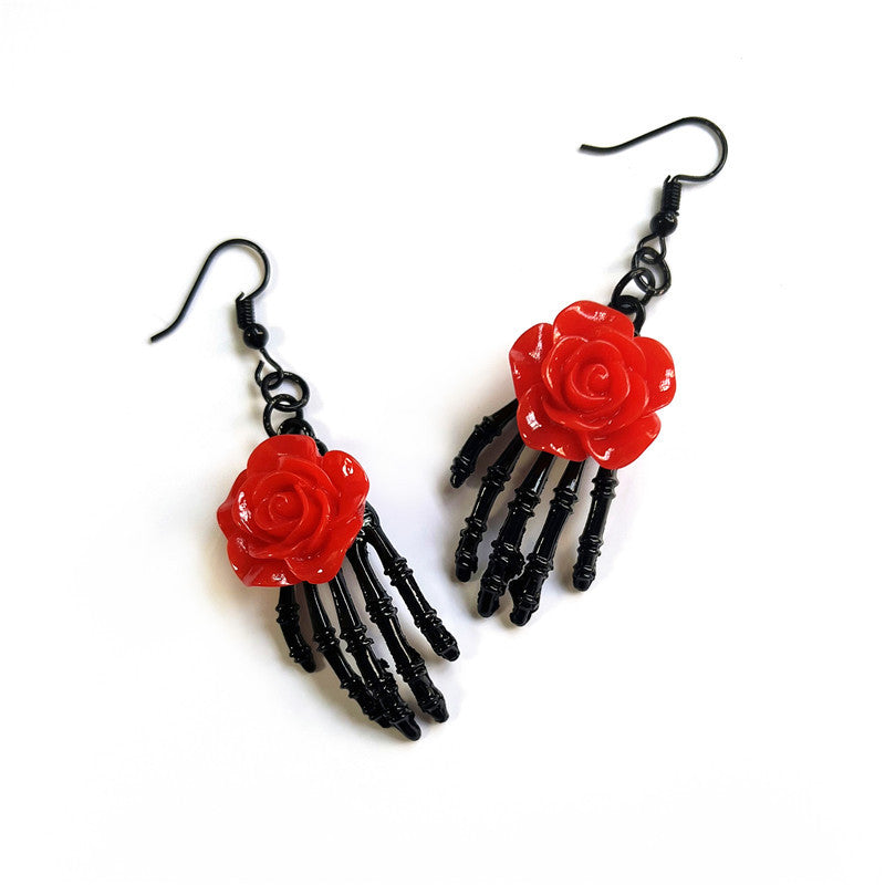 Wholesale Goth Theme Skull Bat Snake Spider Earrings ACC-ES-Juna001