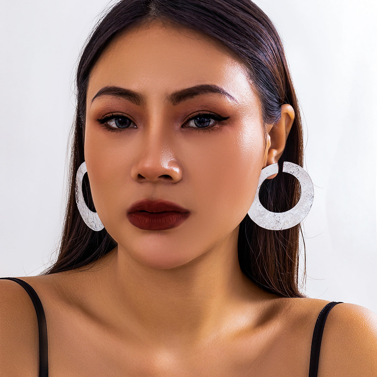 Wholesale Exaggerated Metal Large Earrings Irregular Earrings Statemente Earrings ACC-ES-XueRou001