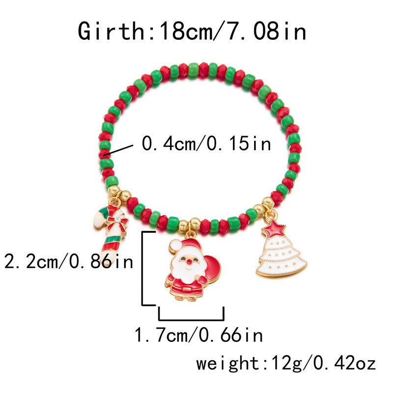 Wholesale Christmas beaded snowman bracelet