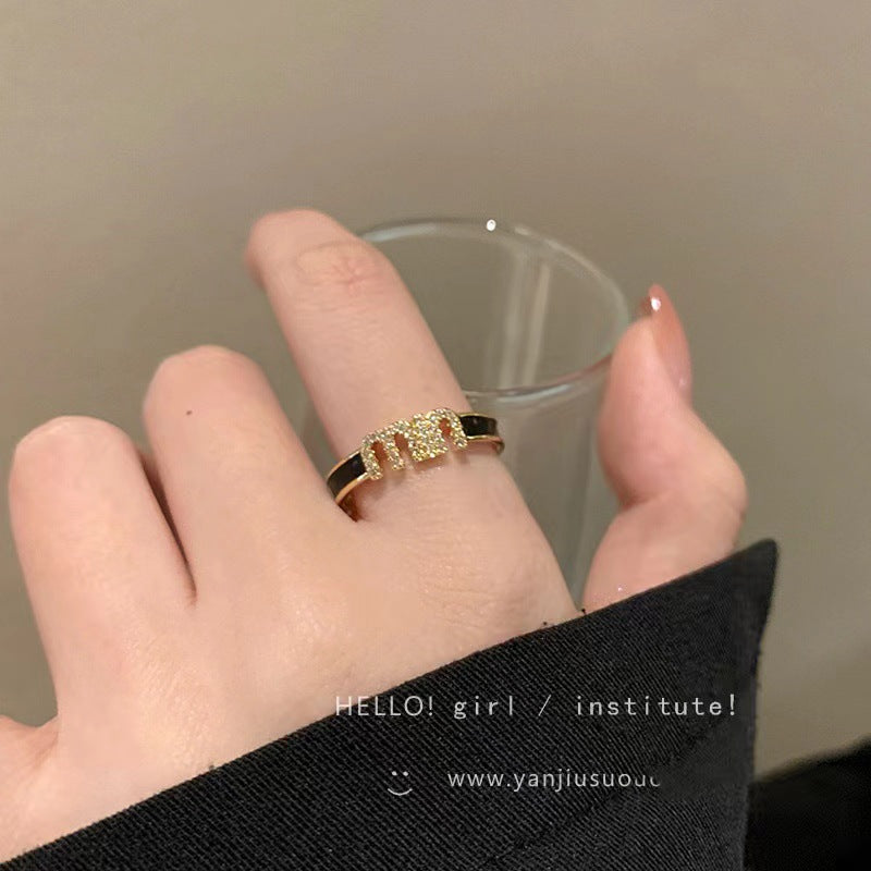 Wholesale  Bow Diamond Ring  Opening Adjustable Ring