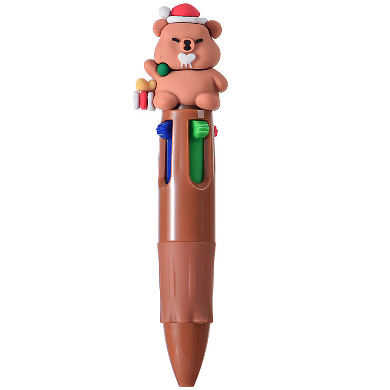 Wholesale Cute cartoon Christmas four-color ballpoint pen