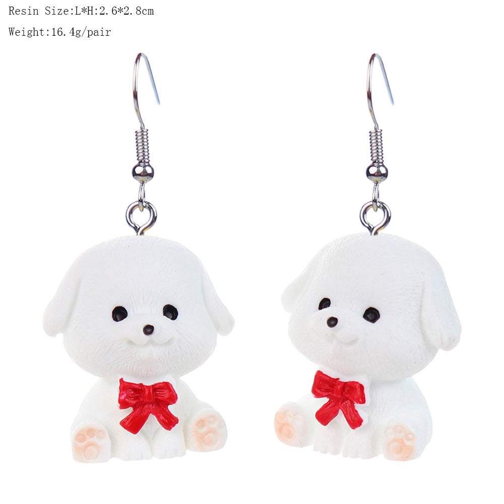 Wholesale Cartoon Cute Three-dimensional  Puppy Doll Earrings
