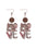Wholesale Valentine's Day Wave Dot English Letter LOVE Wooden Shape Earrings