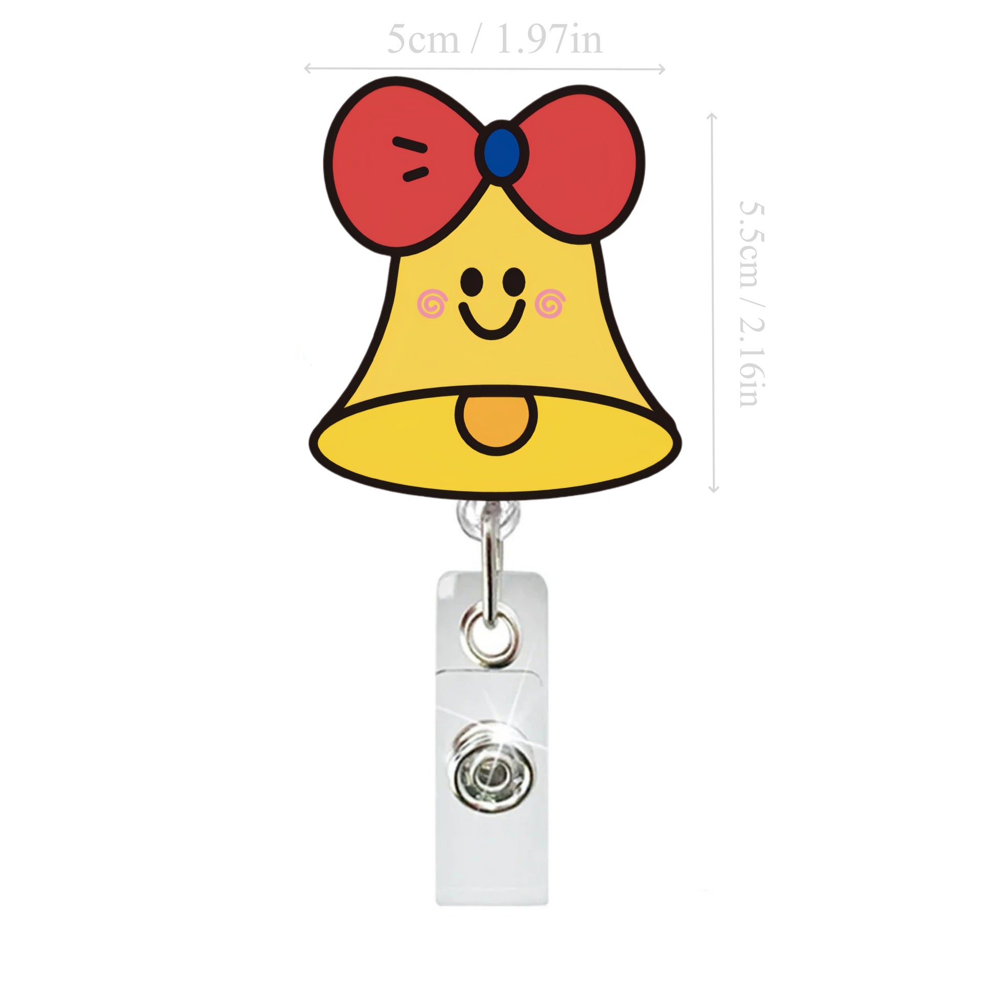 Wholesale Christmas Fun Acrylic Retractable Keychain Badge Reels