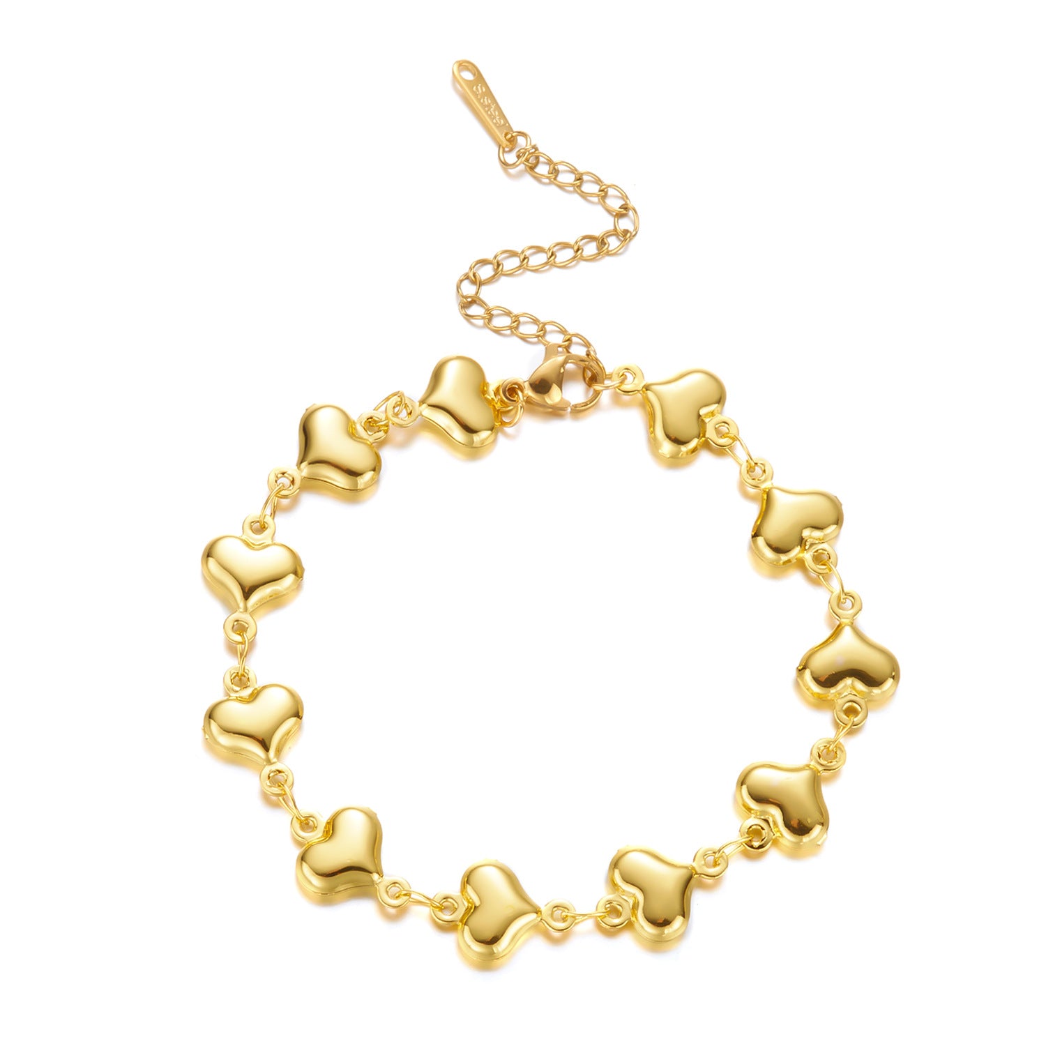 Wholesale 18K gold plated stainless steel butterfly love bracelet