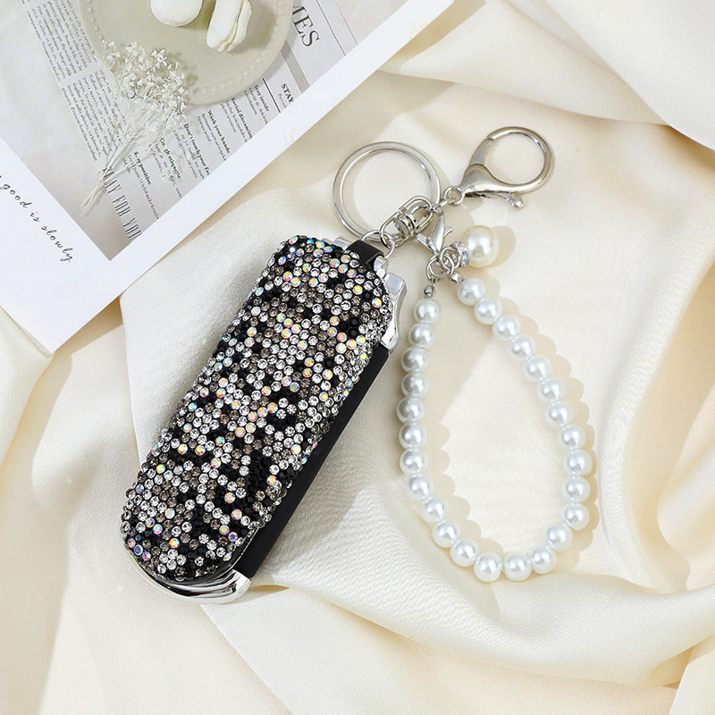 Wholesale Rhinestone Portable Folding Comb Mirror Keychain ACC-KC-ZhiYa025