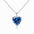Wholesale S925 Sterling Silver Love Heart-shaped Pendant Heart-shaped Zircon Color Treasure Necklace