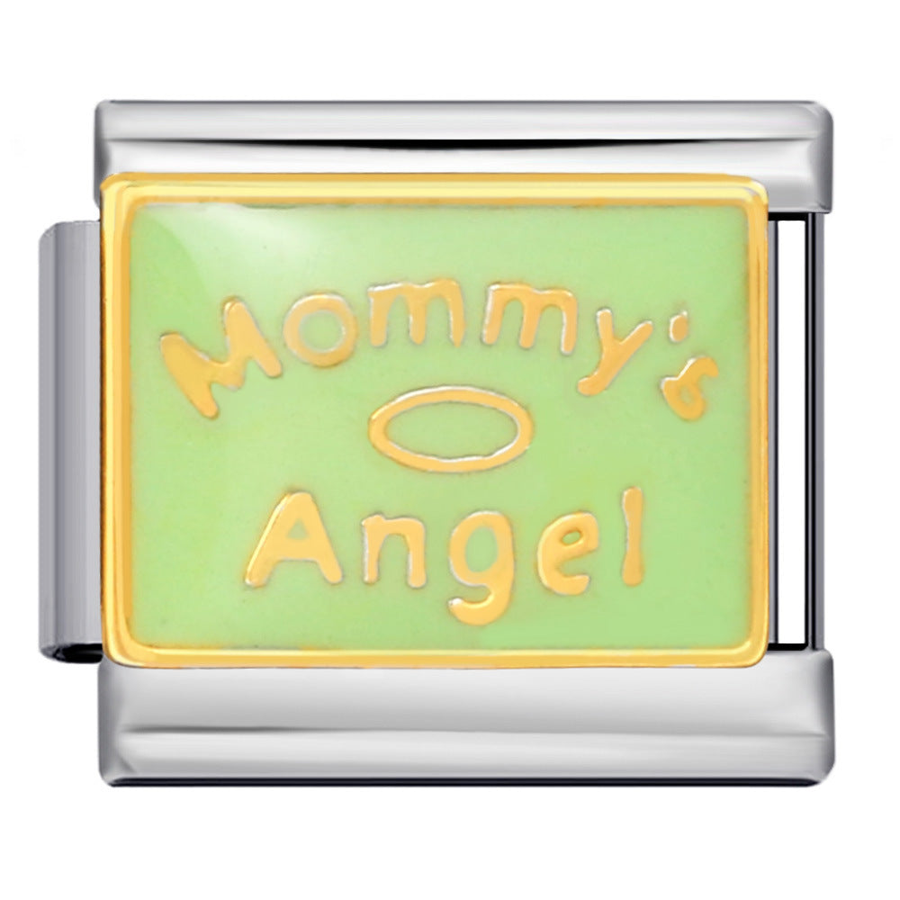 Wholesale Italian Charm Bracelet 9mm DIY Splicing Removable Oil Drop Cartoon Series Stainless Steel Composable Bracelet