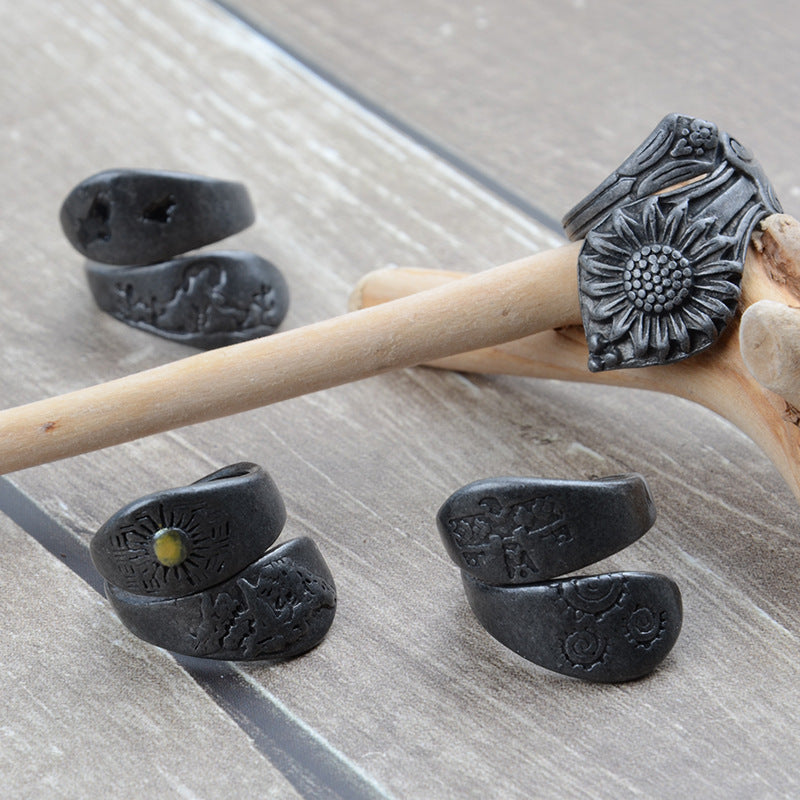 Wholesale  Retro Stacked Ring Figure 9 Pieces Combination suit Ring