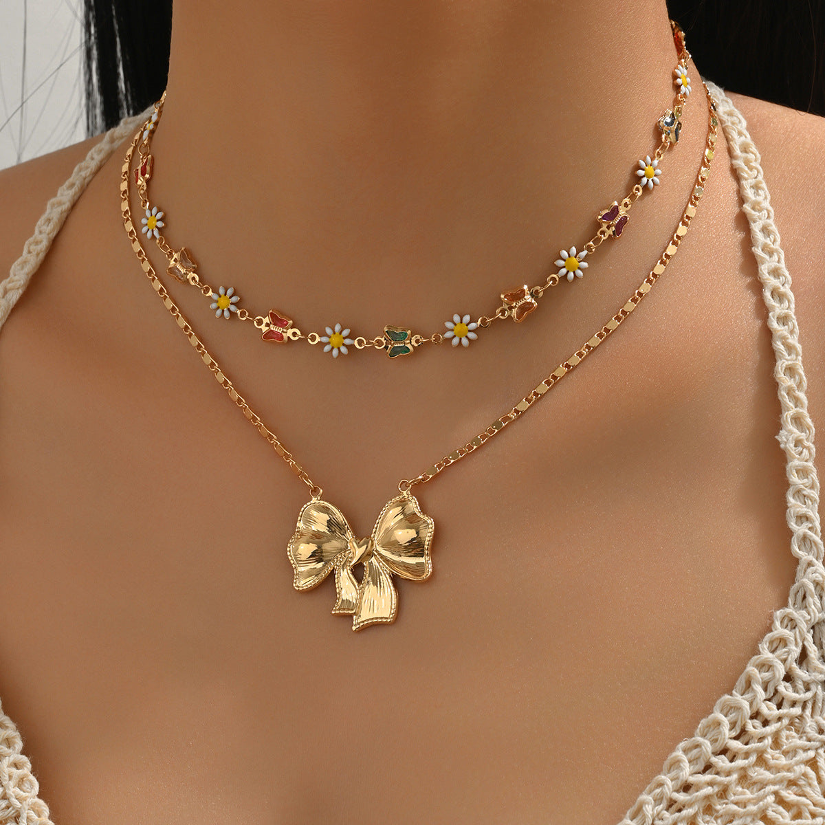 Wholesale colorful butterfly and  necklace