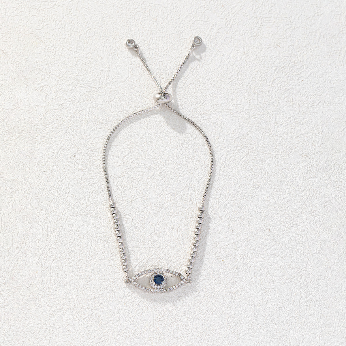 Wholesale Copper Zircon Evil Eye Bracelet Trendy Blue Eye Drip Oil Jewelry Accessory Women S Boutique Gift