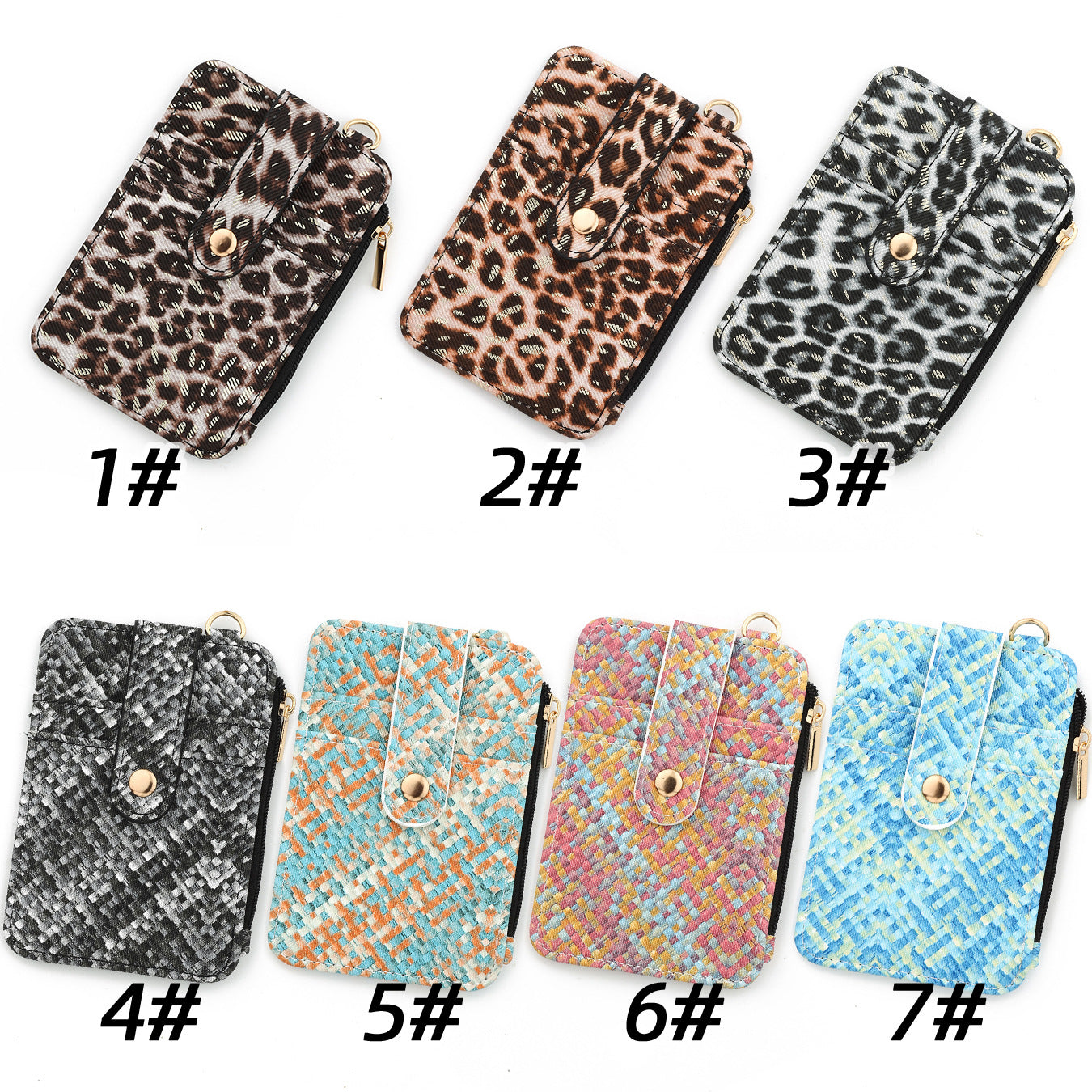 Wholesale Silicone DIY Woven Pattern Folding Card Bag Wristlet Keychain