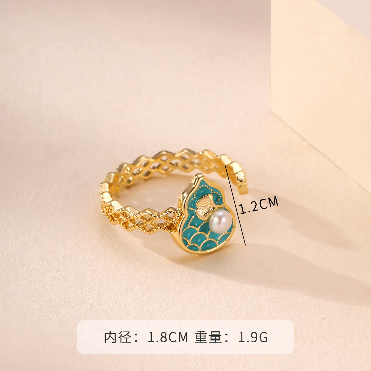 Wholesale  Natural Pearl Ring  Adjustable Ring