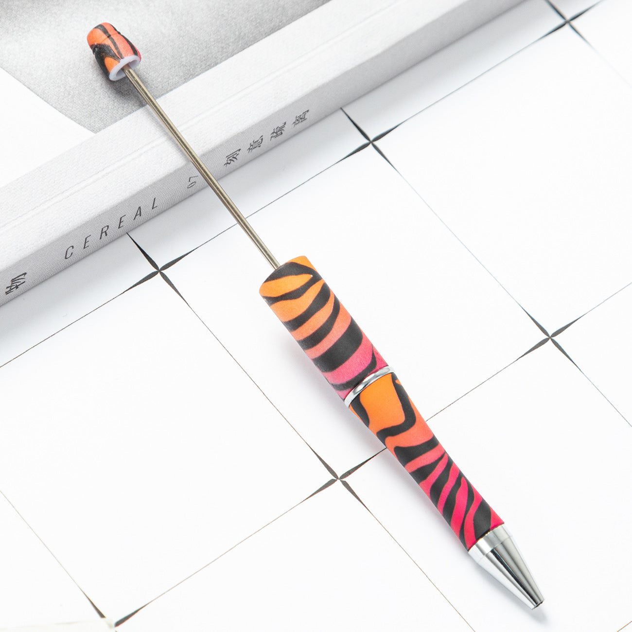 Wholesale Beadable Pens Cow Print Leopard Print Christmas Plastic Pen DIY for Beaded