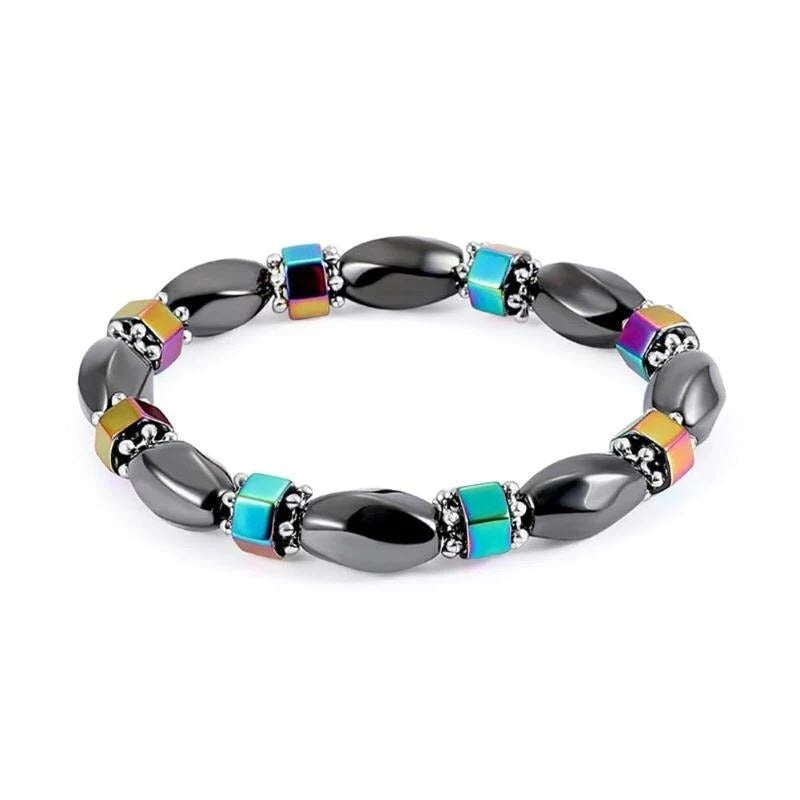 Wholesale double-layer colorful cut black gallstone bracelet
