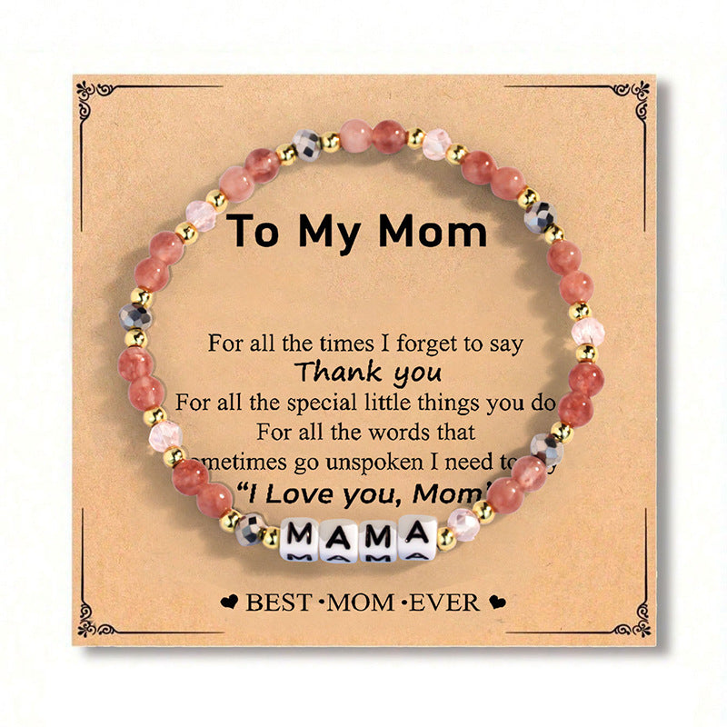 Wholesale Mother' s Day Colorful " MAMA"  Letter Bead Bracelet