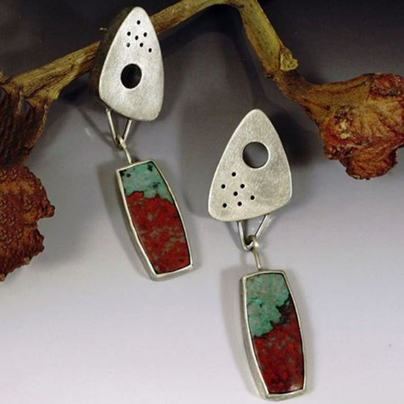 Wholesale Flower Purple Diamond Earrings