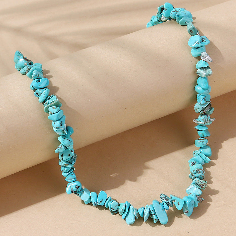Wholesale  Bohemian Natural Stone Color Necklace