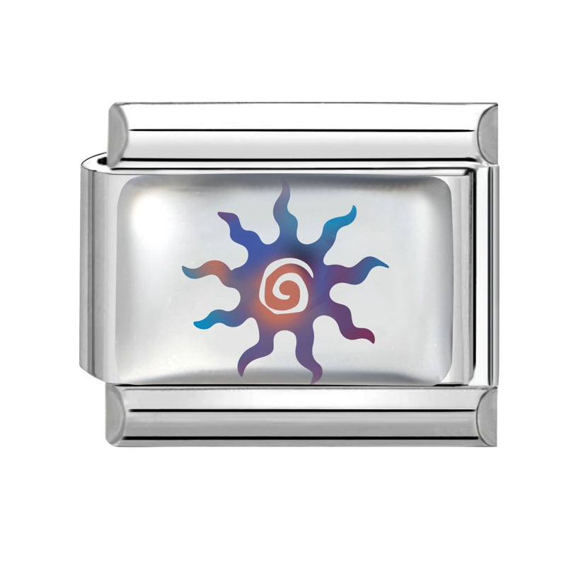 Wholesale 9mm Italian Charm Starter Bracelets DIY square Single Section Creative Stainless Steel Composable Bracelet