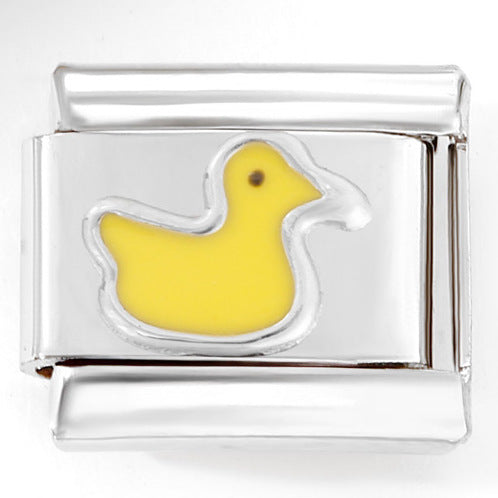 Wholesale Italian Charm Bracelet 9mm DIY  Little Yellow Duck    Creative Stainless Steel Composable Bracelet  ACCVIP