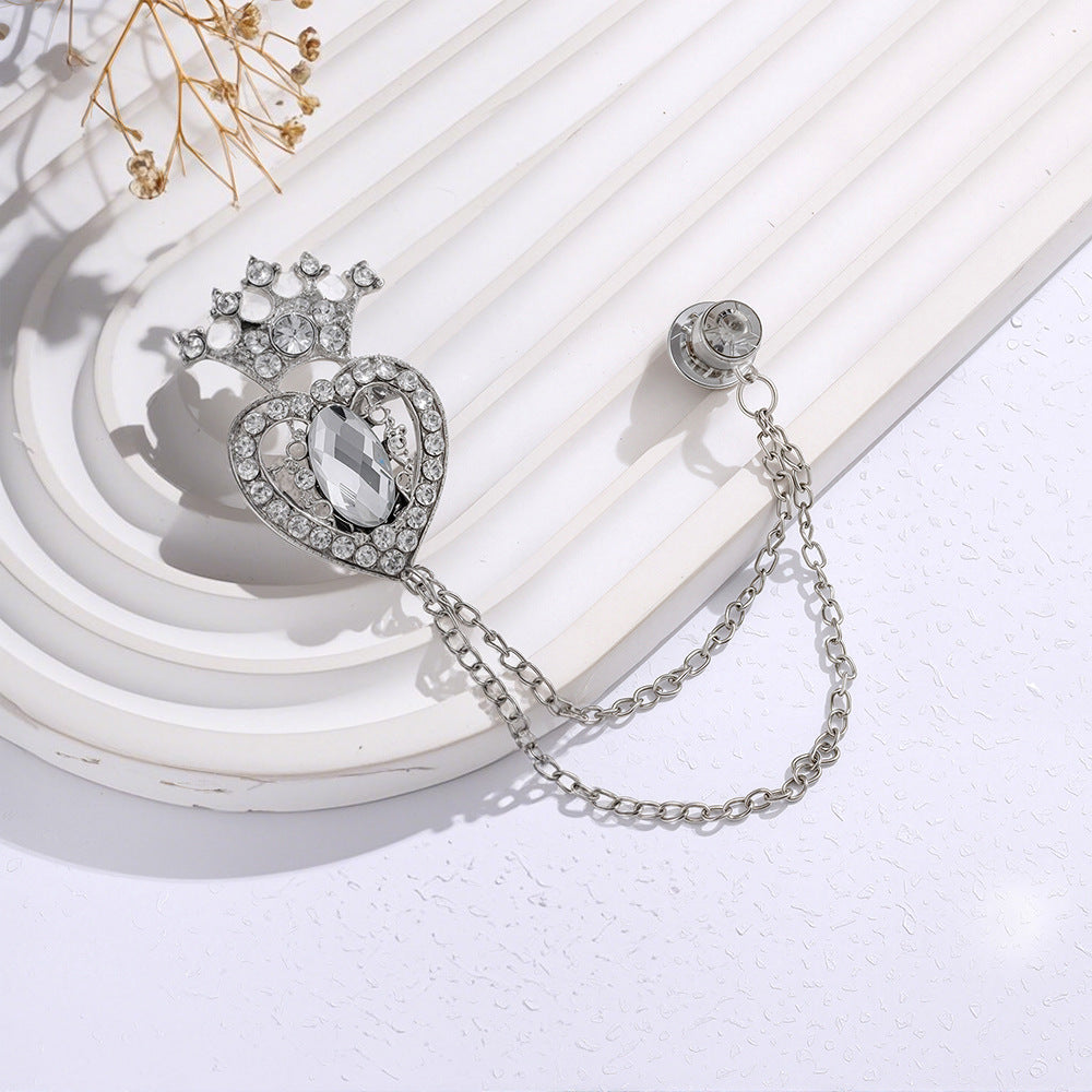 Wholesale Diamond-set crown brooch