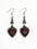 Wholesale Gothic Punk Rose Wings Flower Red Oil Drop Heart Earrings