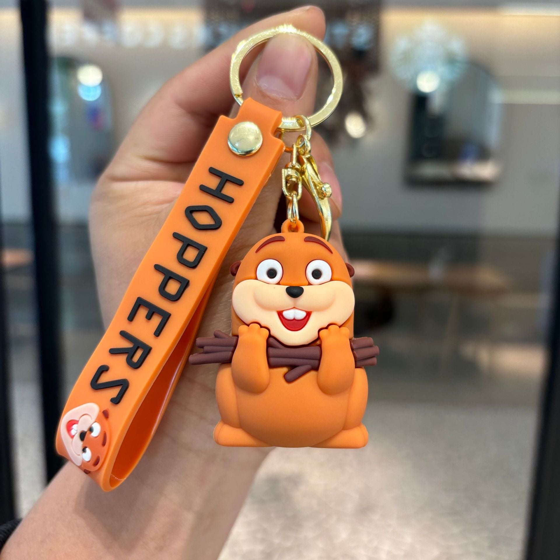 Wholesale Funny Beaver Transformation Keychain PVC Car Key Accessory Bag Charm Gift