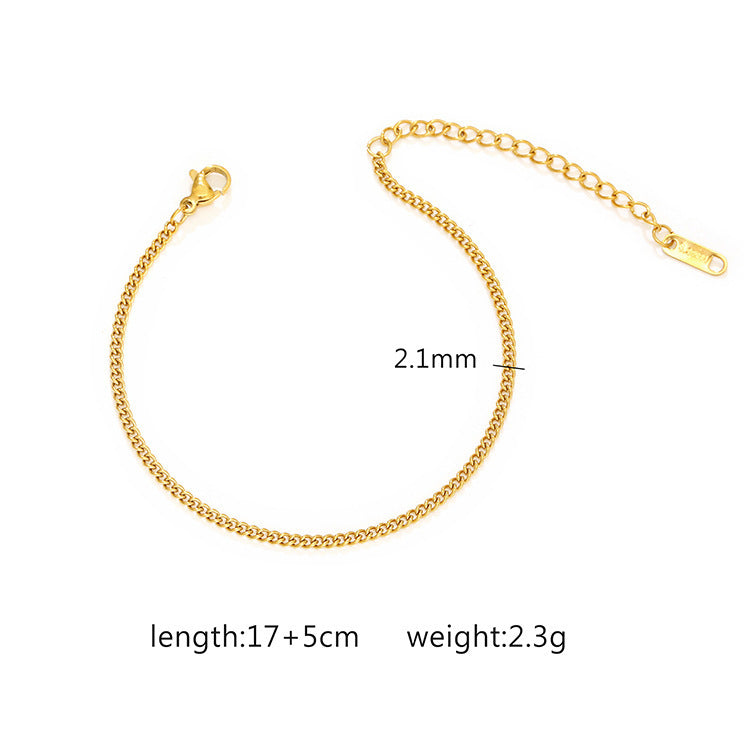 Wholesale Stainless steel plated 18K gold bracelet