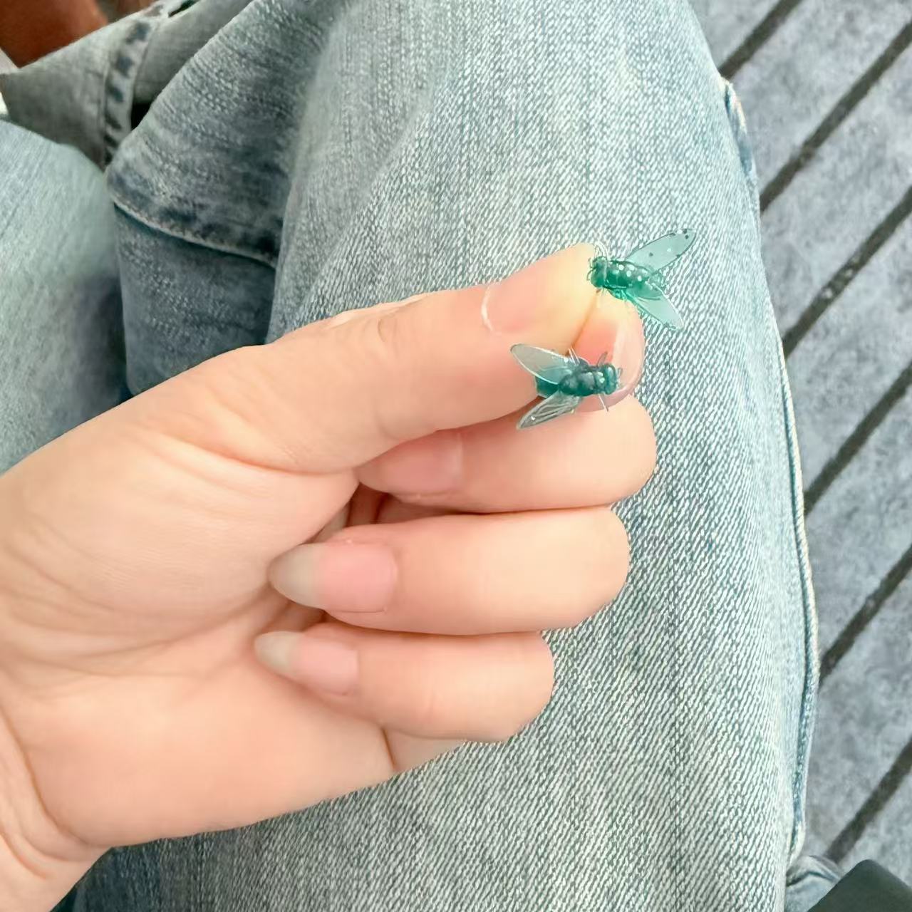 Wholesale Mini black fly earrings