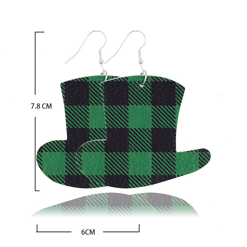 Wholesale St. Patrick's Day Leather Earrings