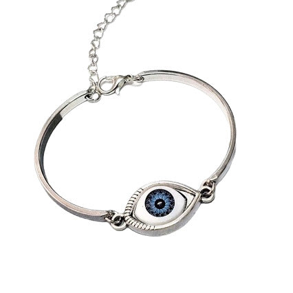 Wholesale Evil Eye Blue Eye Bracelet Zinc Alloy Jewelry Accessory with Extension Chain