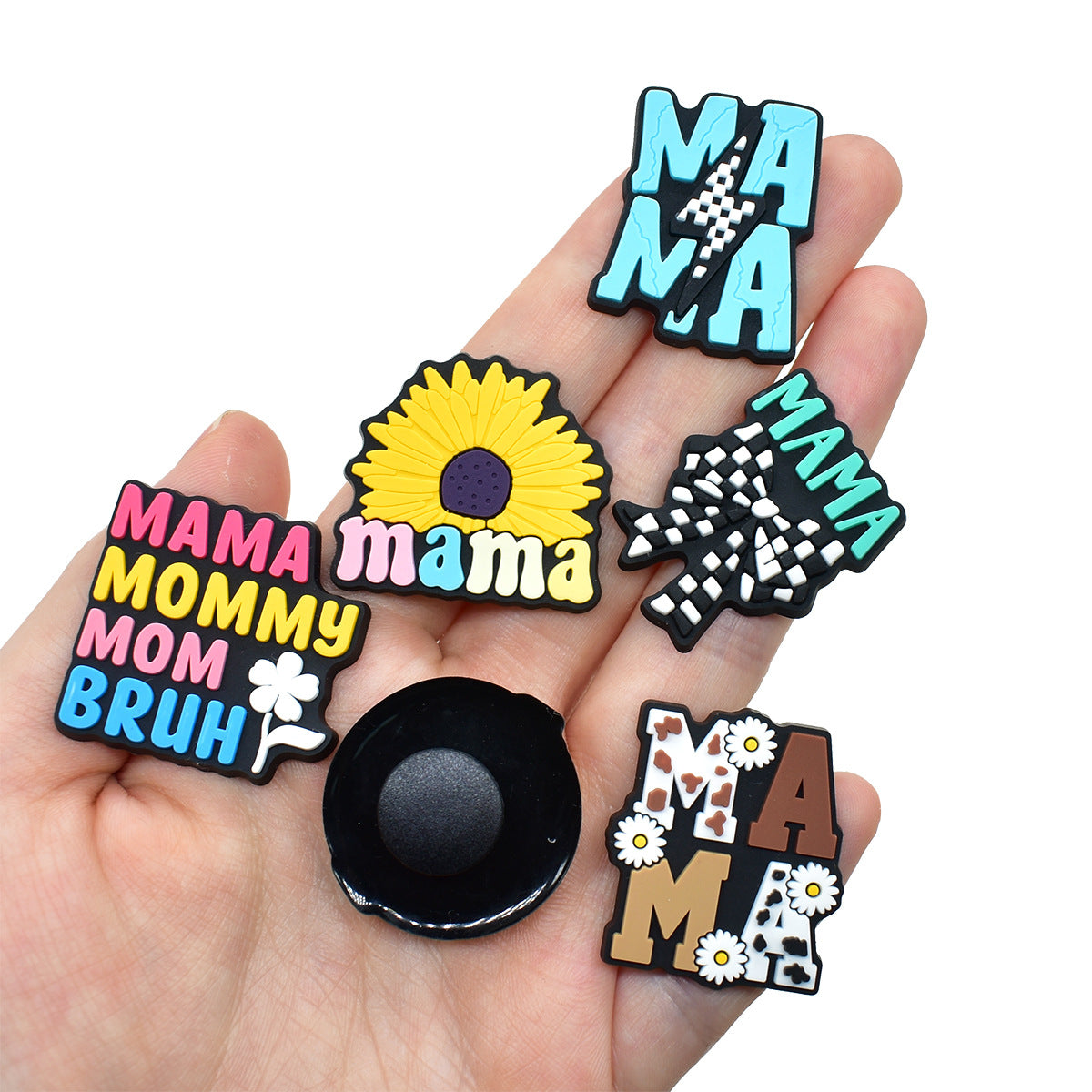 Wholesale  Random 100pcs Mother Series PVC Soft Rubber Shoe Buckle Decoration