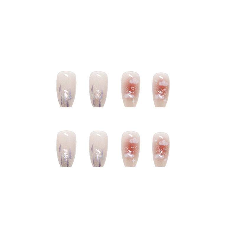 Wholesale 24 Pieces/box Shiny Cloud Nails Kits Nail Stickers