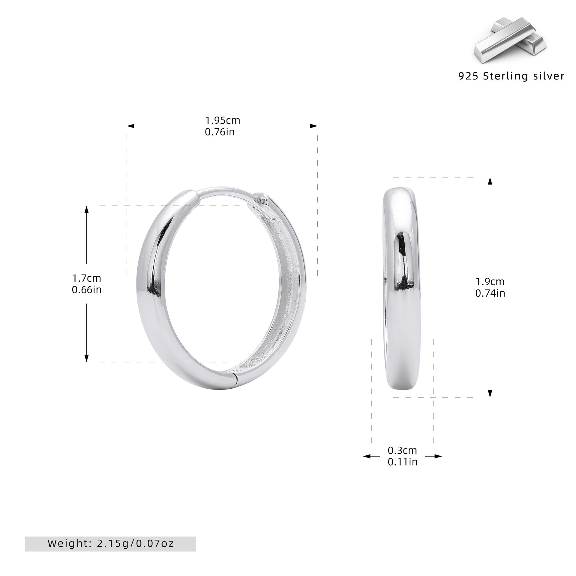 Wholesale  S925 Sterling Silver  Personalized Light Luxury Hollow Circle Jewelry