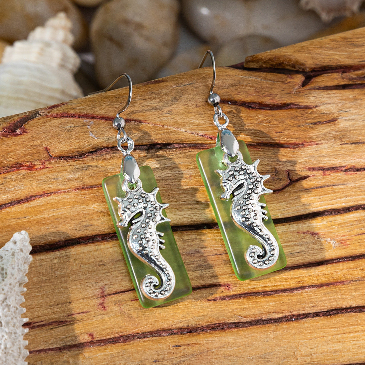 Wholesale Ocean Vacation Style Beach Sea Glass Earrings