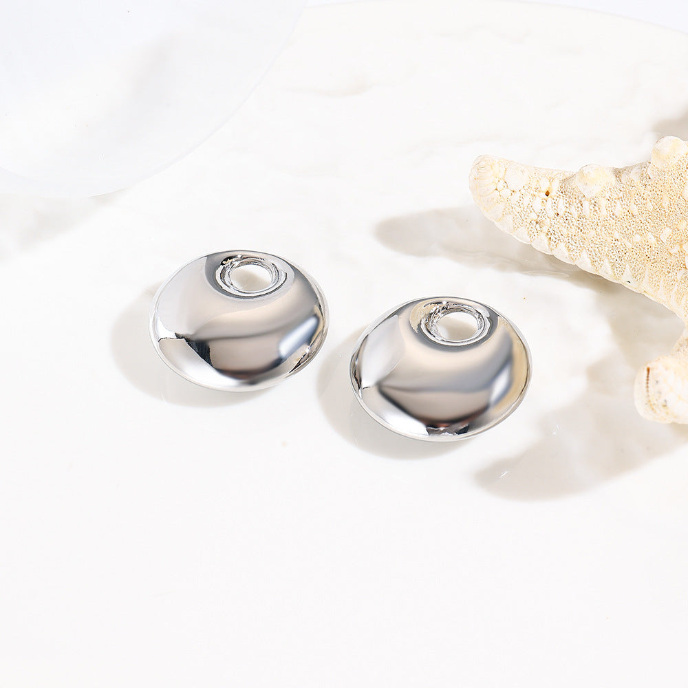 Wholesale Glossy hollow heart round geometric irregular oval pendant