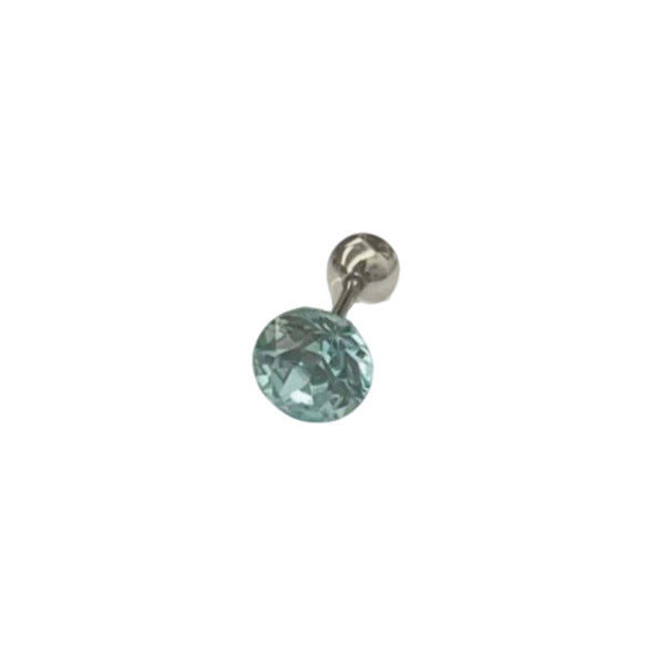 Wholesale  6MM earring titanium steel color  ear nail earring