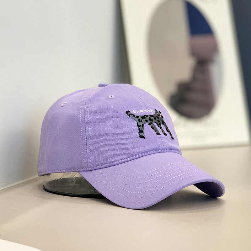 Wholesale cute puppy flat brim hat retro baseball cap