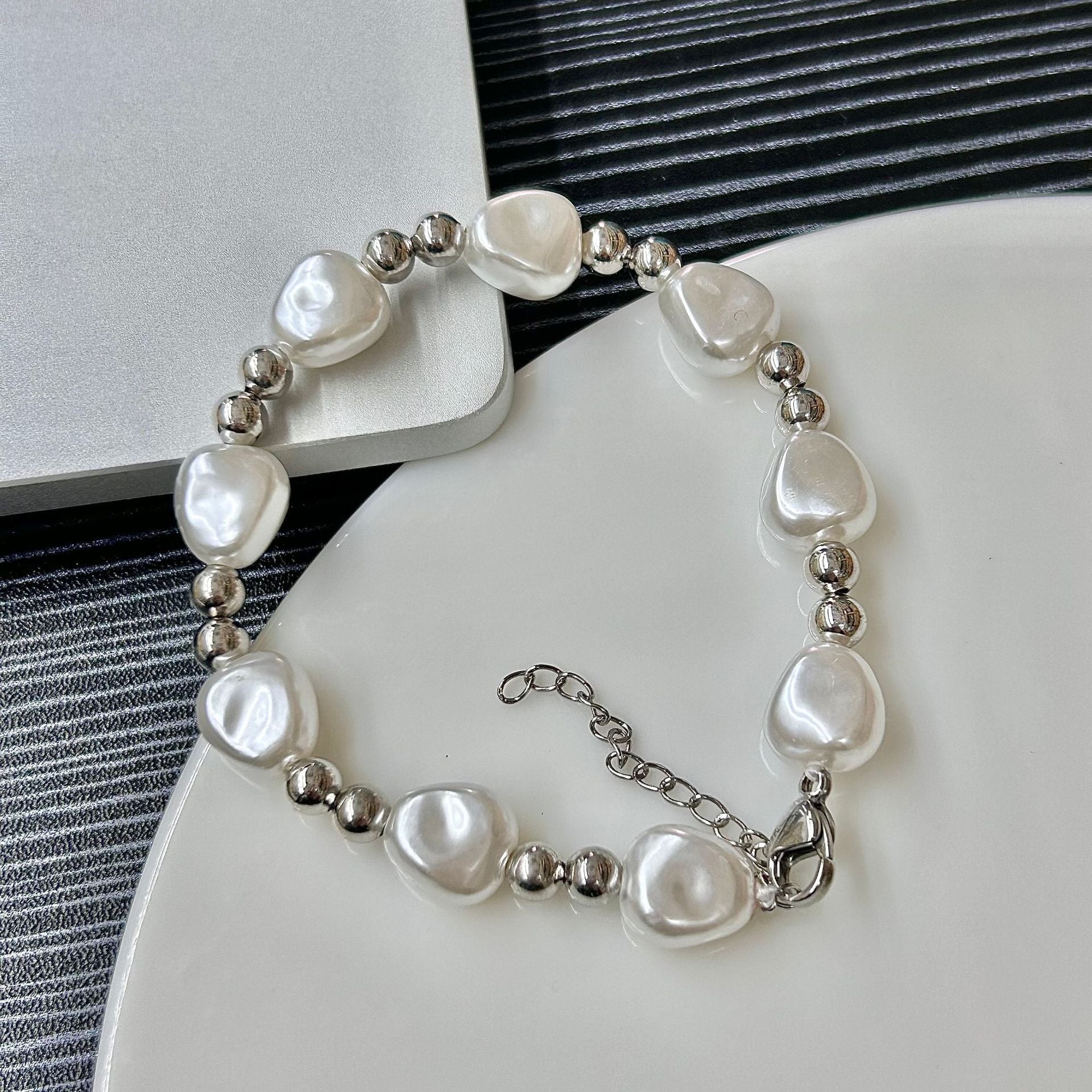 Wholesale Beaded Baroque  Pearl Bracelet