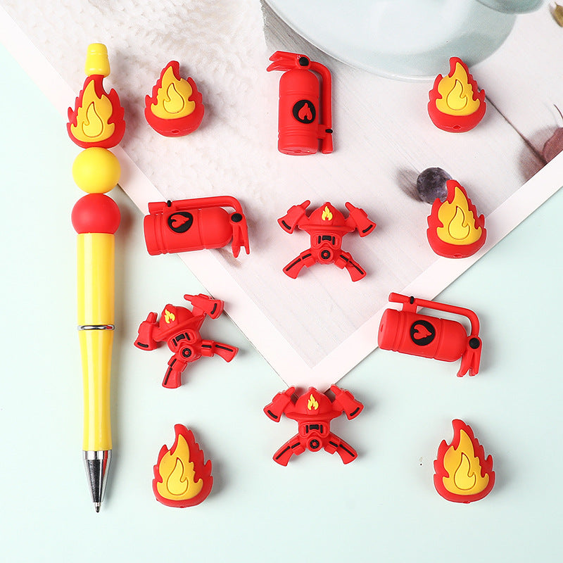 Wholesale 20pcs  3D fire extinguisher  Focal Beads DIY Bead Accessories