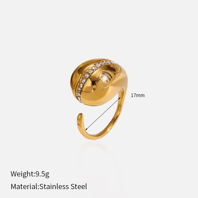 Wholesale  Sunflower  Stainless Steel  Retro Special-Shaped Twisted Sun Ring