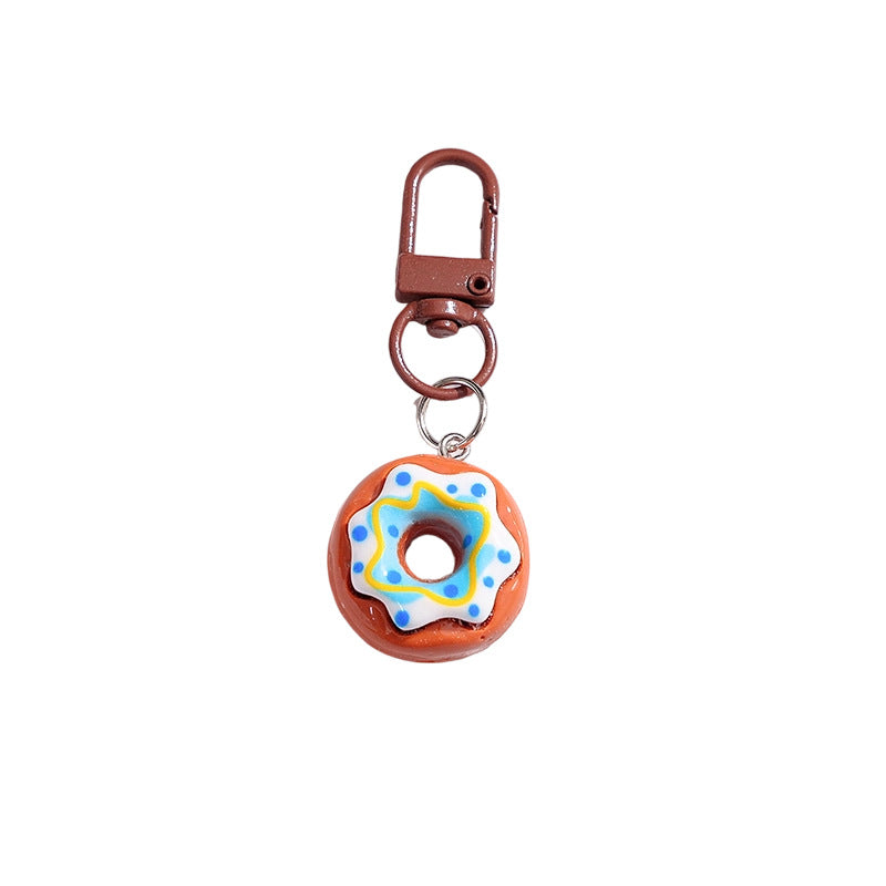Wholesale Cute donut shaped toy bread pendant