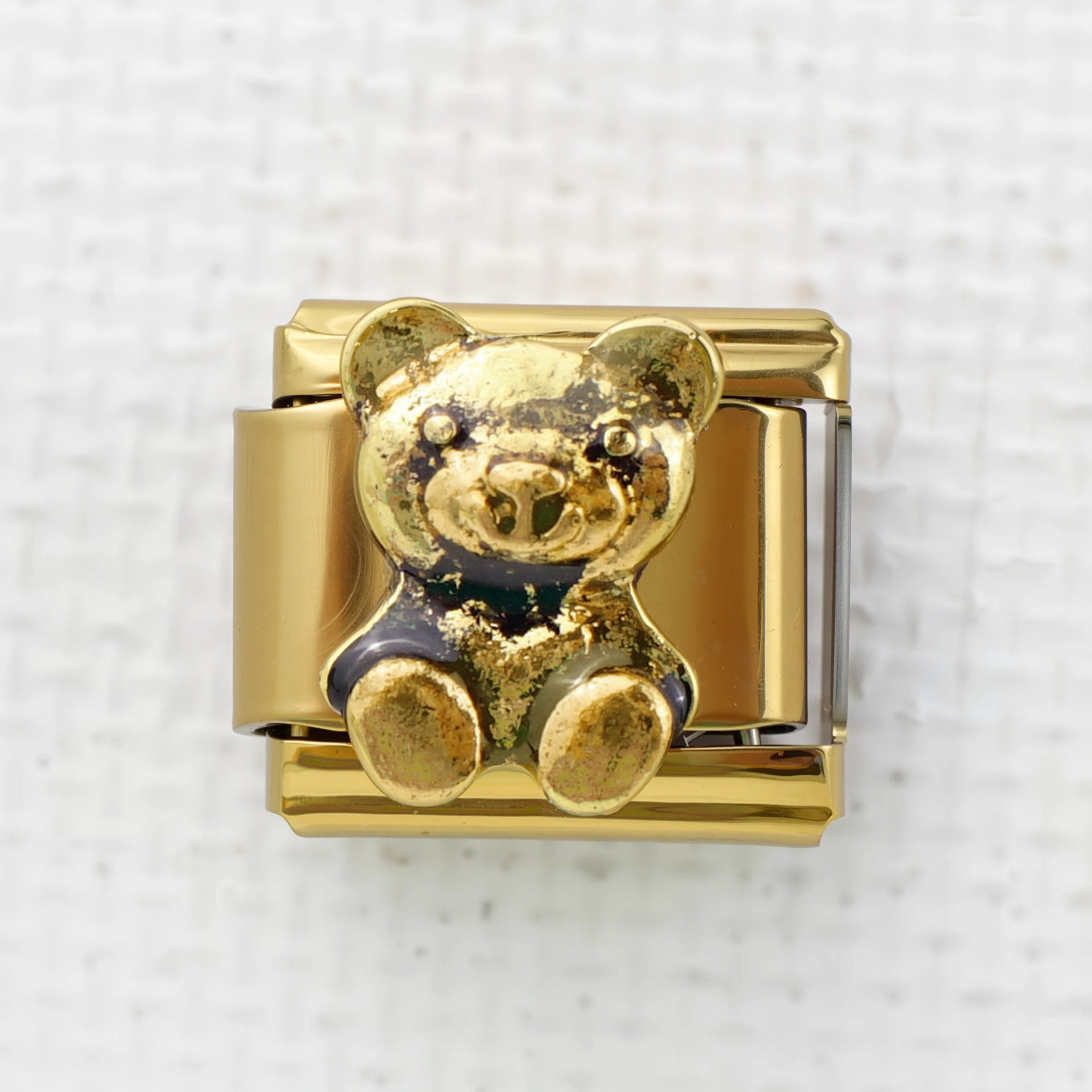 Wholesale 5pcs Italian Charm Bracelet 9mm DIY Splicing Perfume Bottle Bear Stainless Steel Composable Bracelet